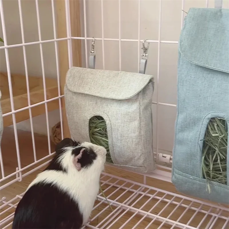 Hanging Pouch Feeder Hay Bag Holder